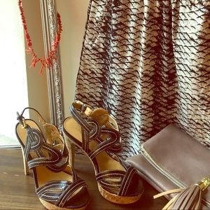 Nine West platform sandals Sz 6.5